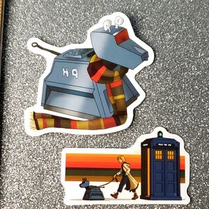 10/$10 DR. WHO Tardis waterproof sticker TV Show dog